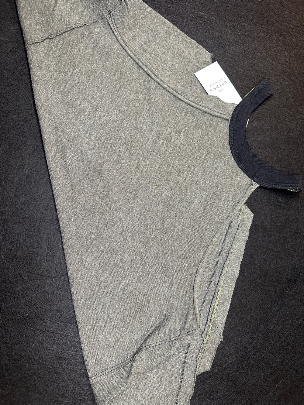 We the Free Gray tank sleeveless top handkerchief napkin style Large L